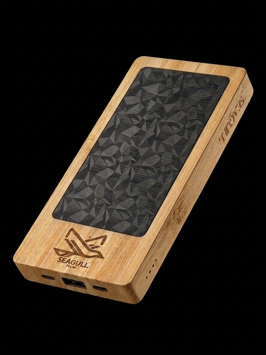 Solar Bamboo Powerbank